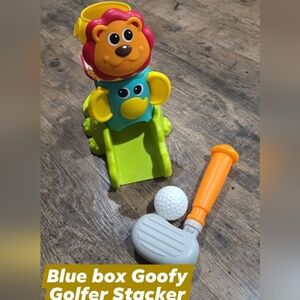 Blue box Goofy golfer stacker toy